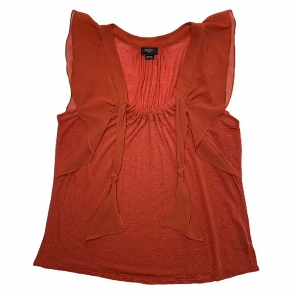 Anthropologie—Deletta—Dark Orange Top - Picture 1 of 16